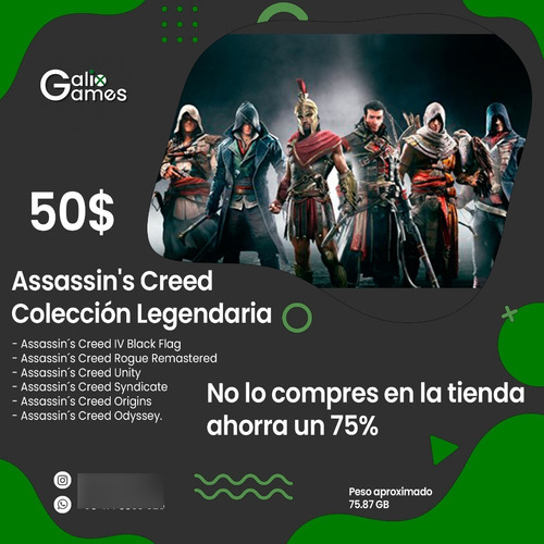 Imagen 1 de 1 de Assassin's Creed Origins Oddyssey Y Valhalla Ed. Legendaria