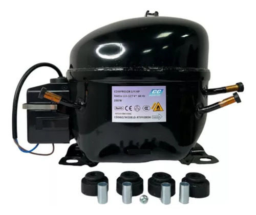 Compresor 1/4 Hp Gas R600 127v Cold City