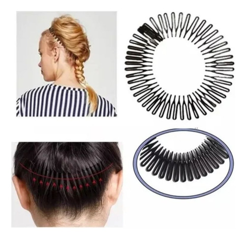 Vincha Zig Zag Colores Varios Pelo Cabello Rojo