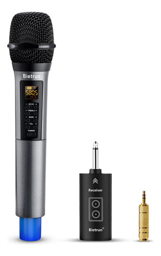 Micrófono Inalámbrico, Uhf Metal Micrófono Dinámico De Ma...