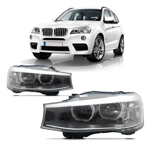 Par Farol Bmw X3 2013 2014 2015 2016 Elétrico Com Led Drl