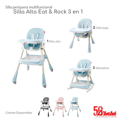 D'bebé Silla Eat And Rock Mecedora Con Llantas