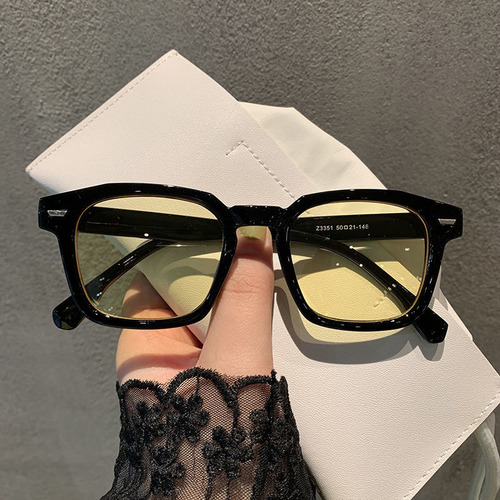 Light Blue Sunglasses Korean Style Women's Fashion