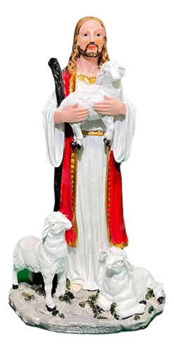 Figura De Jesús Sosteniendo Un Cordero De 20 Cm, Colección