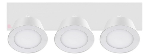Aplique Gallery Led 3 Luces Ideal Baño Buena Luz Estructura Blanco Frío