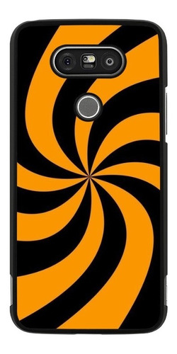 Fundas Protector Uso Rudo Para LG Líneas Espiral Naranja