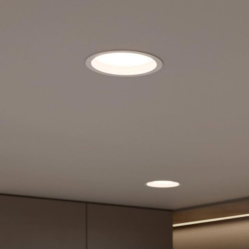 Painel Led Embutir 17w Deep Redondo 20,2cm 3000k Recuado Biv