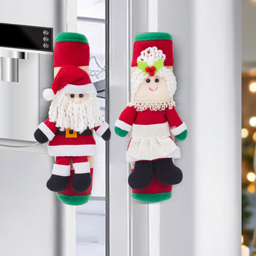 2 Fundas Para Manijas De Refrigerador Navideñas, Regalo De