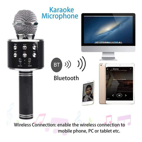 Micrófono Inalámbrico Bluetooth Karaoke Micrófono De Bocina