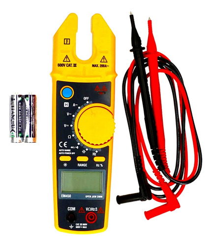 Amperimetro Tenaza Pinza Abierta Ac Multitester Multimetro