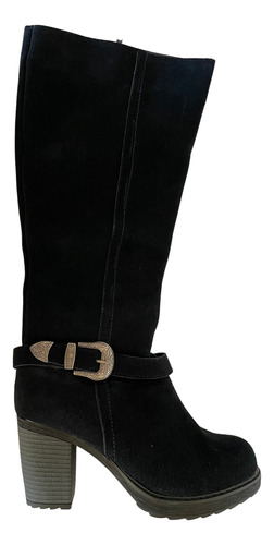 Botas Cuero Azul 37 Marca The Hills 