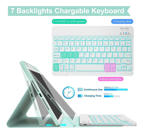 Case De Teclado Para iPad 5th/6th Generation 2017/2018, Caso