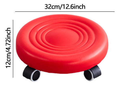 Taburete De De Baja Altura Taburetes Con Ruedas Rojo