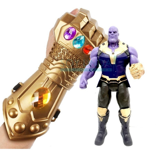 Combo Thanos Infinity War Muñeco + Guantelete Puño Guante 