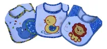 Comprar Baberos  Bordados  Bebé Animalitos  Set X3 Unidades