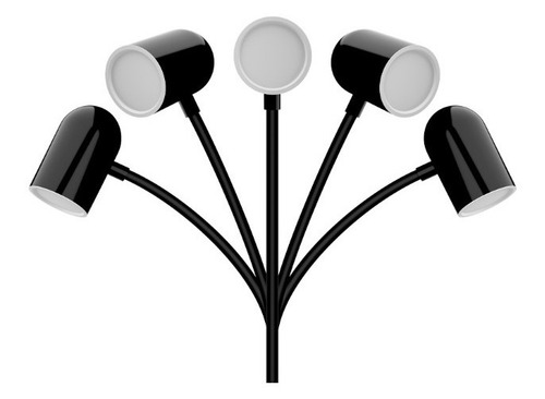 Lámpara Velador Led Negro 4w Dimeable Cálido 2700k