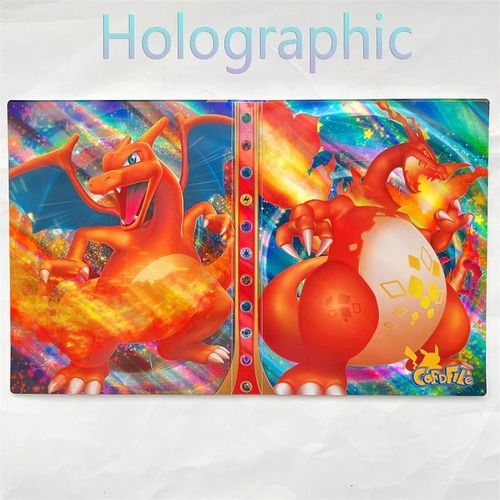 Imagen 1 de 6 de Album Carpeta Pokemon Holográfico Brillante Cartas (240p)