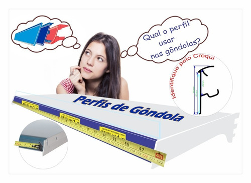 Perfil Porta Etiqueta Gondola Fast Frio Kit C/50 Un Cod 2064
