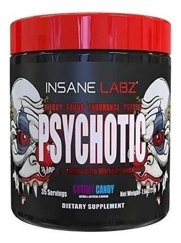 Insane Labz Psychotic Alto Estimulante Preentrenamien -