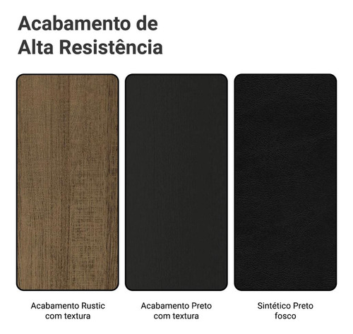Sala jantar mesa tampo MDJA080007D8PT vidro 8 cadeiras cor rustic e preto