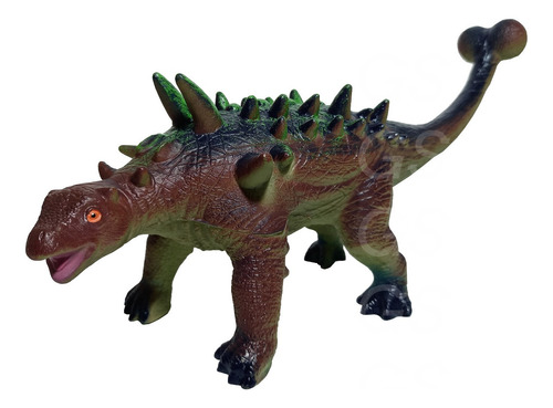 Dinossauro Anquilossauro Brinquedo Borracha Soft Cretáceo