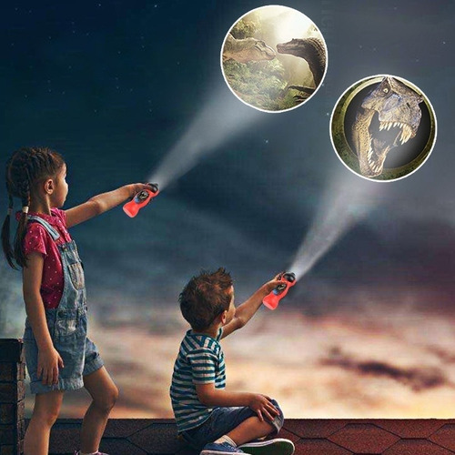 Children's Cartoon Dinosaur Projector Flashlight