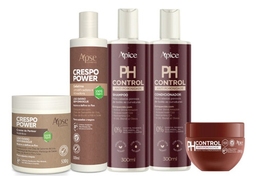 Ph Control Shampoo Condi Máscára Crm D Pentear E Gelatina