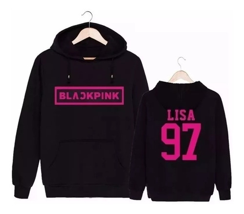 Moletom Canguru Kpop Blackpink Lisa 97 Blusa De Frio Casaco.