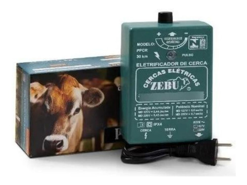 Eletrificador Ppcr Automático Zebu Aparelho De Choque 30km