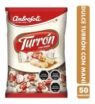 Comprar Dulce Turrón Con Maní Bolsa 50 Unidades