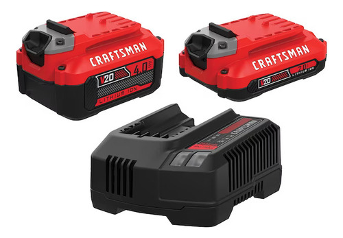 Cargador Y Dos Baterias Craftsman 20v, 2 Y 4 Amp