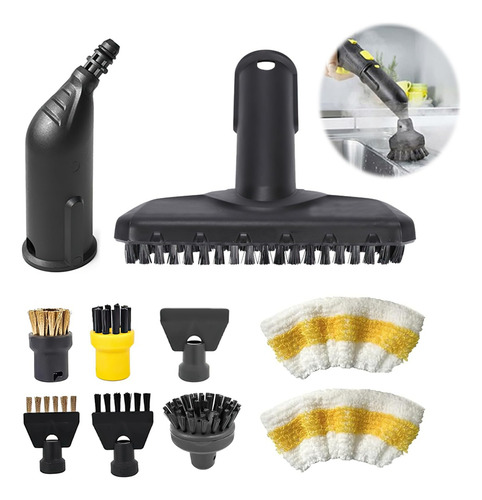 Conjunto De Acessórios De 10 Peças Para Limpadores A Vapor S