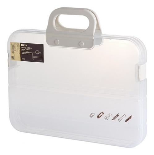 Caja Archivos Portátil Transparente Para Estuche A4 Carpeta