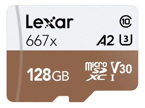 Cartão de memória Lexar LSDMI128BNA667A  Professional 667x com adaptador SD 128GB