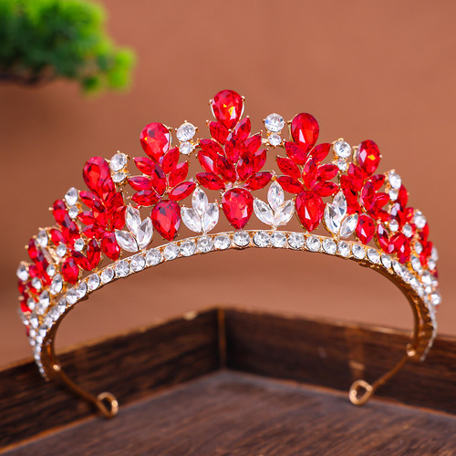 Elegant Queen Style Alloy Diamond Crown Headwear Stylish