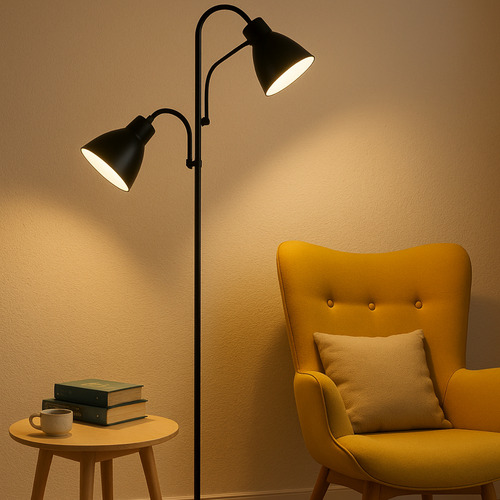 Abajur Luminária De Chão Pedestal De Piso Grande Bivolt Flex Branco Branco