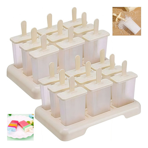 2 Moldes Caseros Para Paletas De Helado Para Uso Doméstico