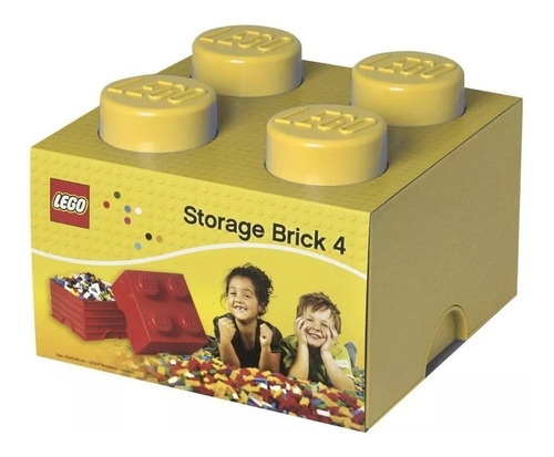Lego Caixa Organizadora Original Baú Armazenamento Amarelo