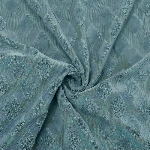 6 Fundas Elástica Silla Comedor Color Sólido Patrón Diamante Color Verde Claro Diseño De La Tela Liso