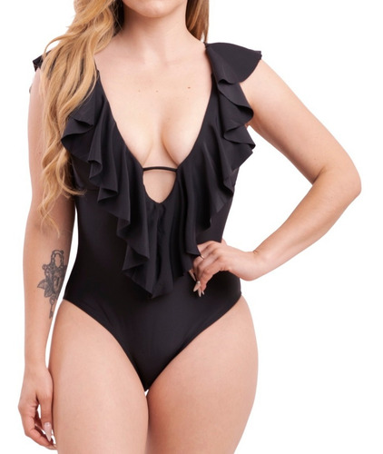 Imagen 2 de 5 de Traje De Baño María Negro