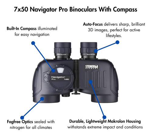Binóculos Steiner Navigator Pro 7x50 Com Bússola