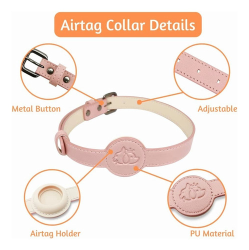 Collar Para Perro Collar Ajustable Para Airtag De Mascotas
