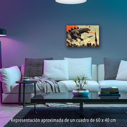 Cuadro Godzilla Art Vs Medidas Impreso En Lienzo Canvas Godzilla Art 60x40