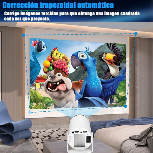 Proyector Inalámbrico Portátil | Plug & Play Hdmi In/usb/dc Blanco