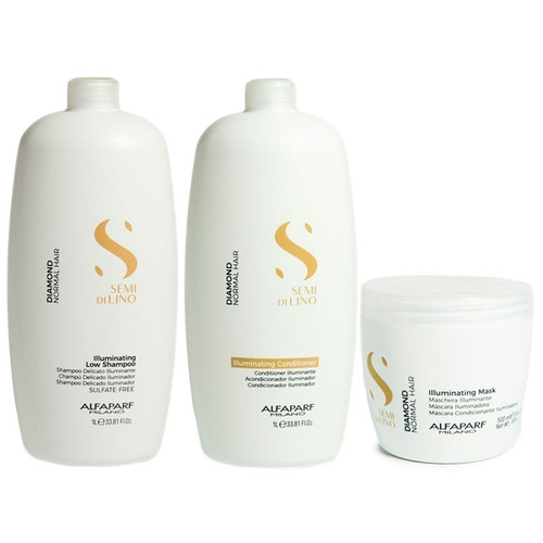 Kit Alfaparf Semi Di Lino Shampoo + Acondicionador + Mascara