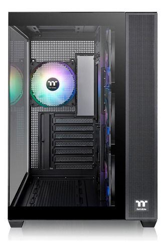 Gabinete View 380 Preto Tg Argb Mid Tower C/4 Fans Tt
