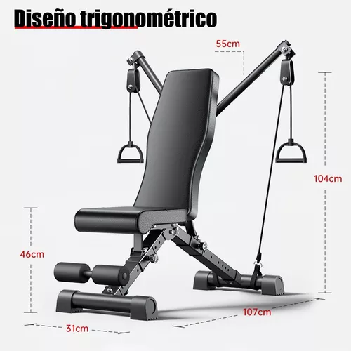 Banco de pesas ajustable, banco de pesas de cuerpo completo, banco de  utilidad, inclinación, declinación, banco de fitness para gimnasio en casa