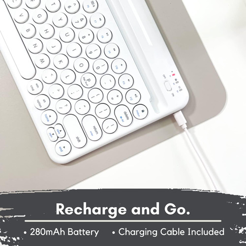 Teclado Bluetooth Multidispositivo Para iPhone, iPad Y Table
