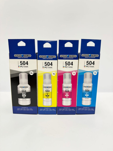 Pack 4 Tintas Para Epson 70 Mil T504 L4150 L6161 L4160