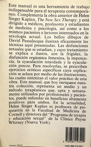 Manual Ilustrado De Terapia Sexual, Helen S. Kaplan (Reacondicionado)